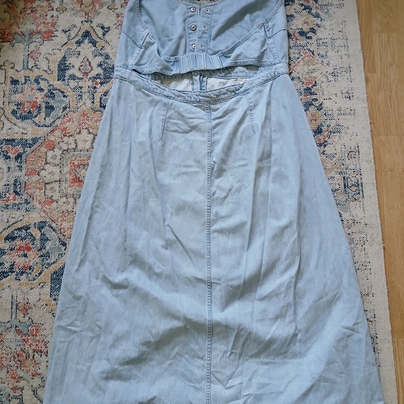 Women's Halter Neck Denim Maxi Dress - Universal Thread Blue size 18 - Picture 5 of 8